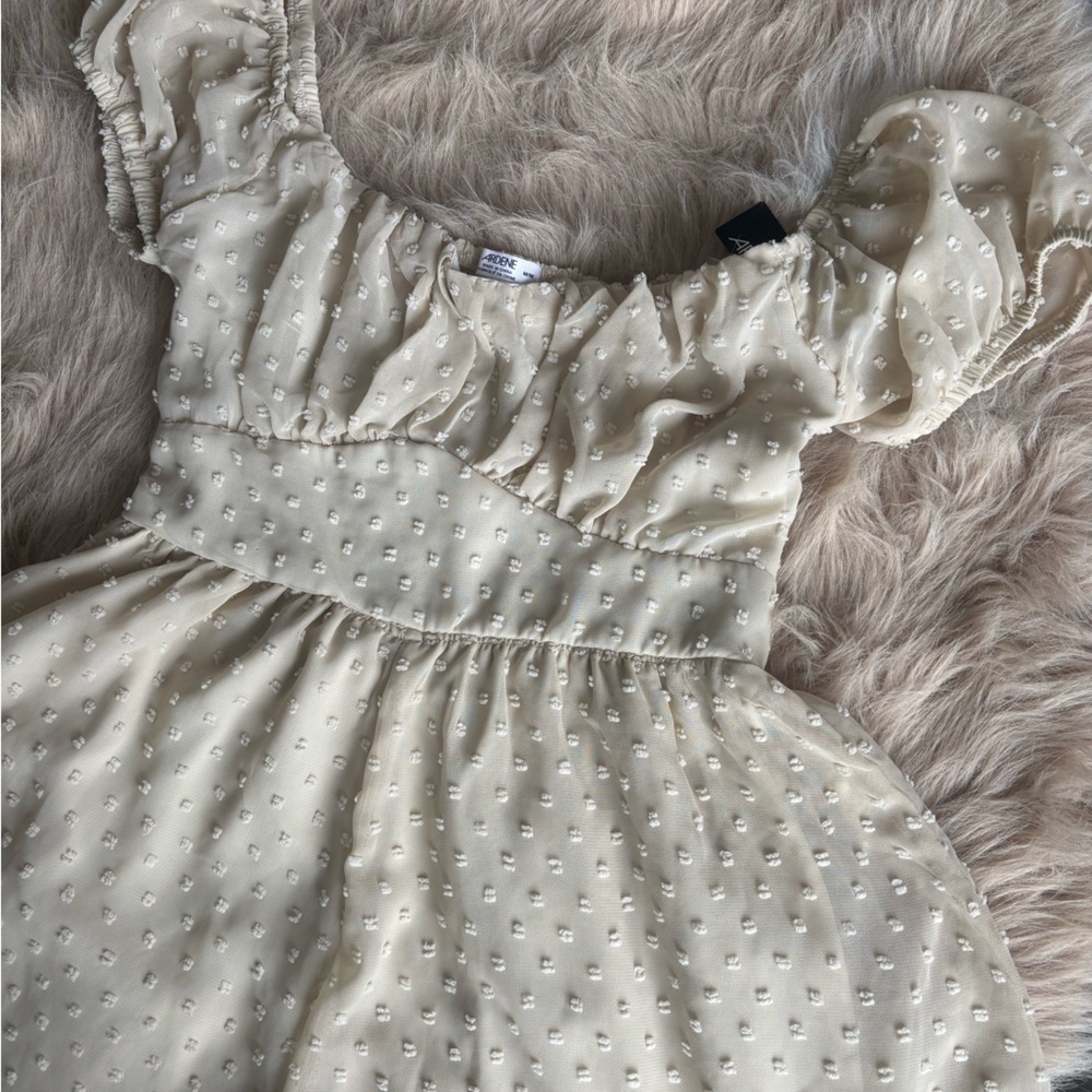 Ardene Cream Jumpsuit with Textured Detail